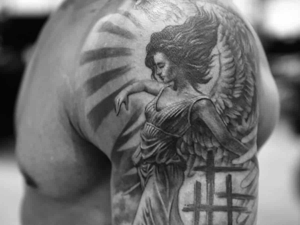 70 Sublime Angel Shoulder Tattoos  Tattoo Designs  TattoosBagcom