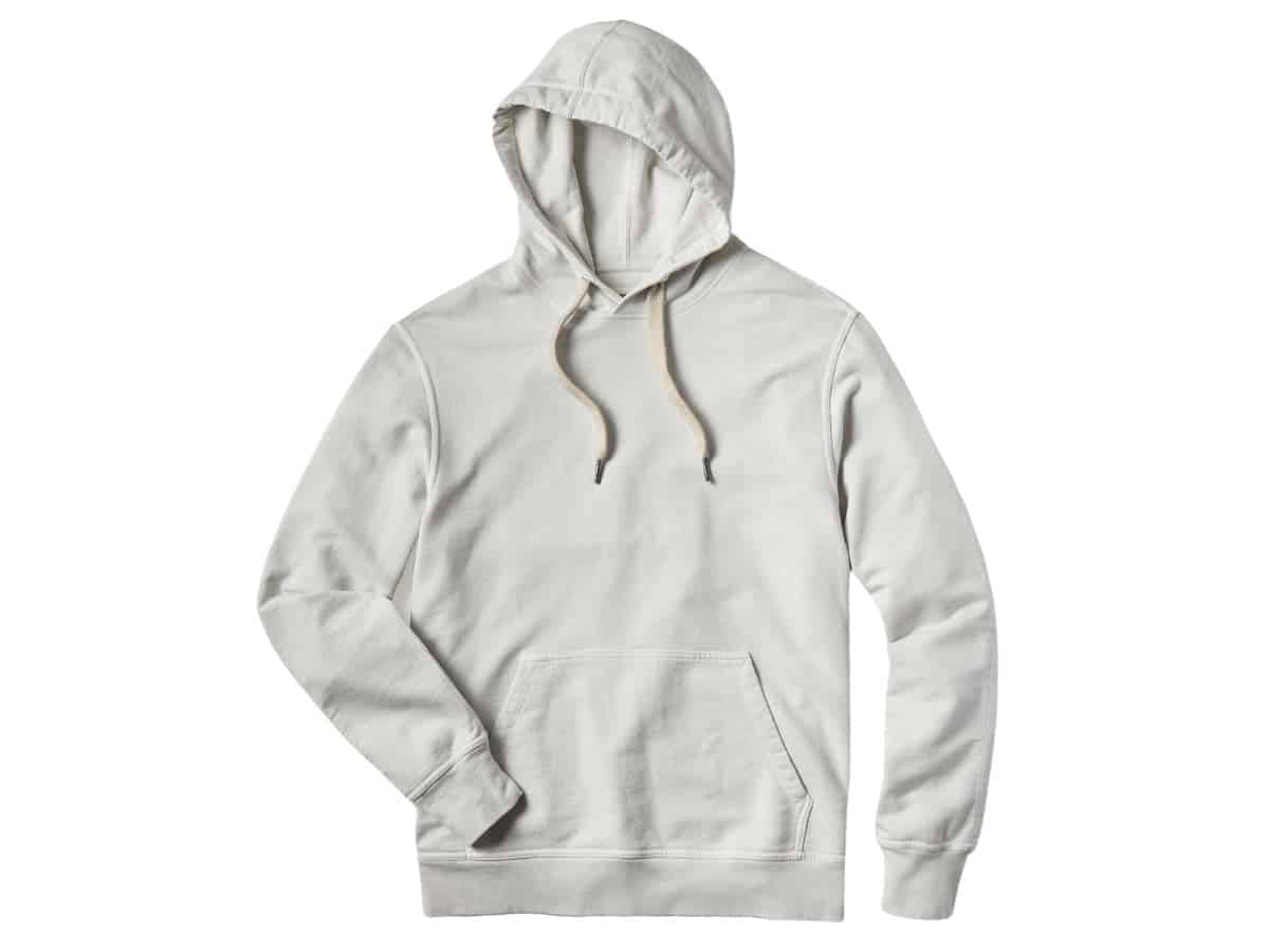 Buck Mason pullover hoodie.