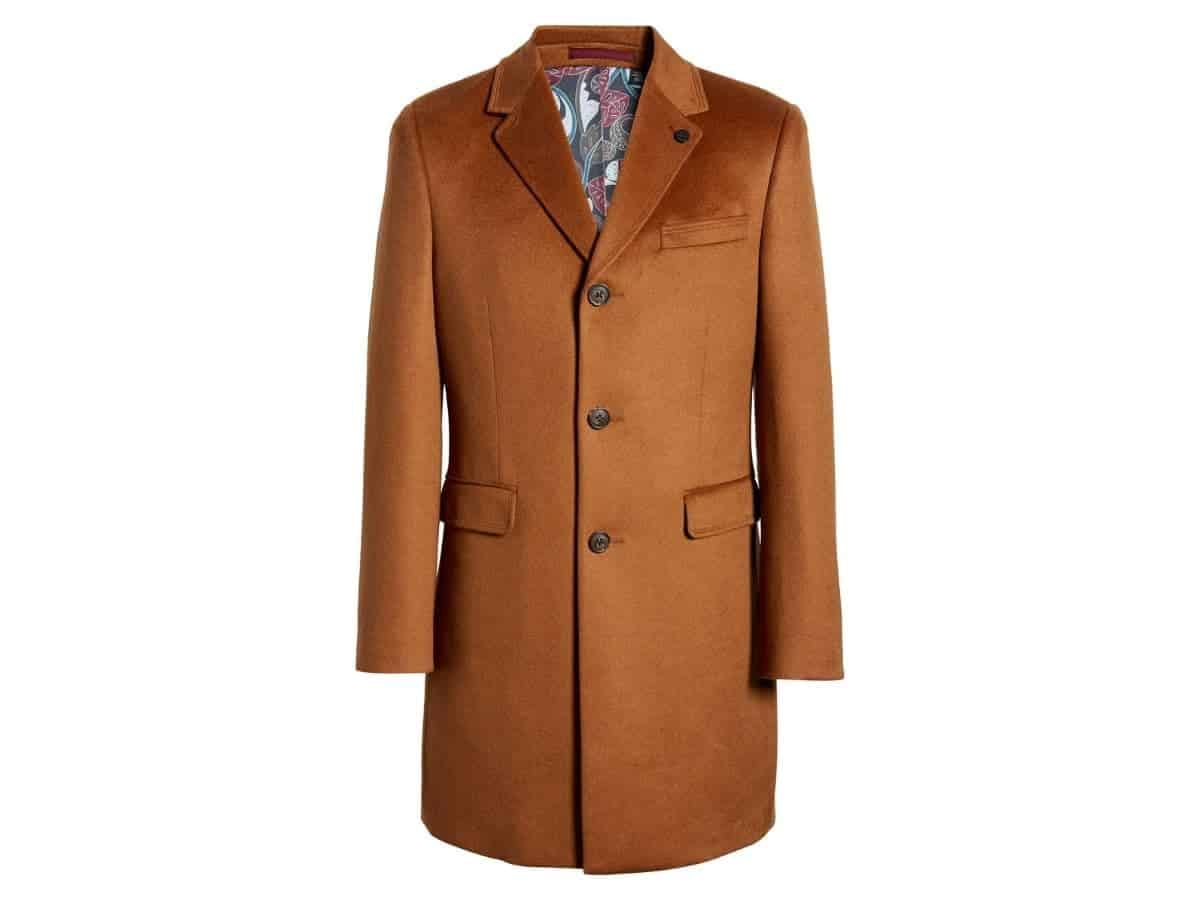 Camel overcoat.