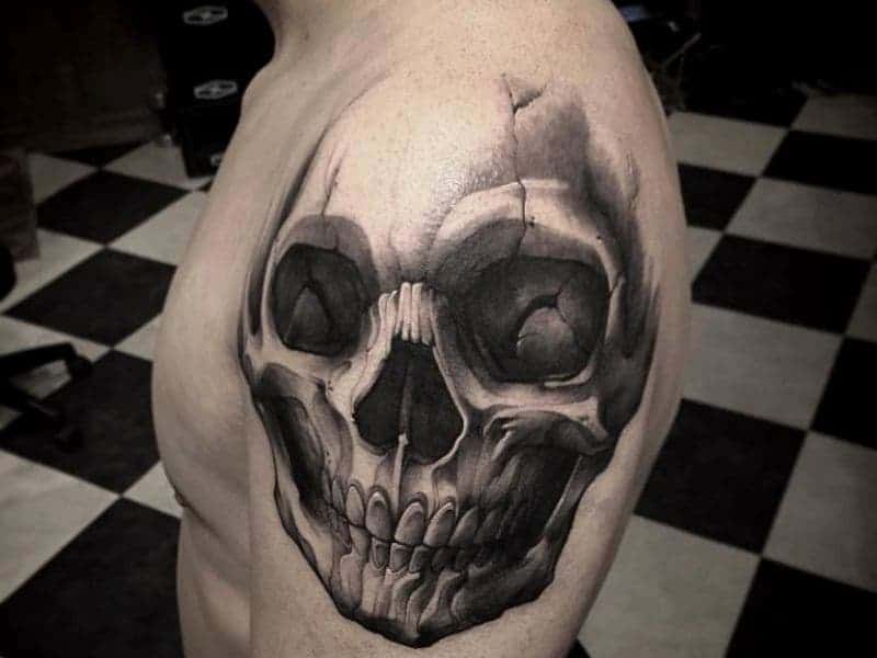 68 Brilliant Skull Tattoos On Shoulder  Tattoo Designs  TattoosBagcom