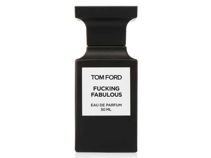Bottle of a Tom Ford fragrance.