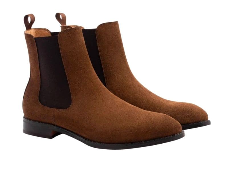 Pair of suede Chelsea boots.
