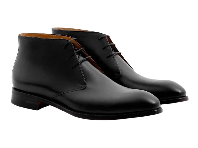 Pair of leather chukka boots.