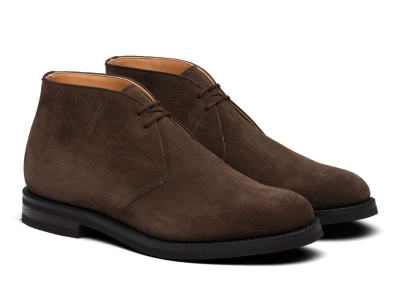 Pair of suede chukka boots.