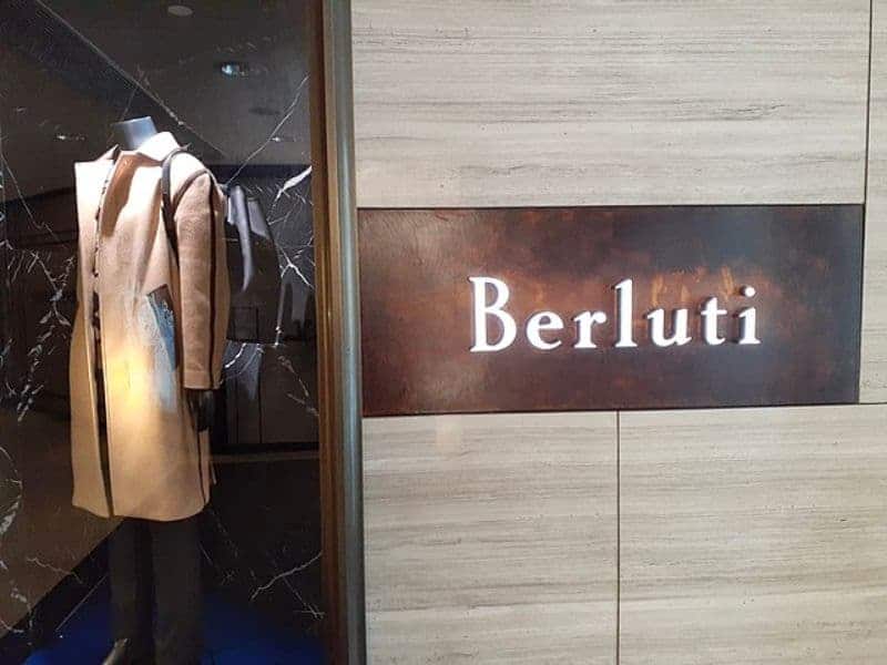 Front of a Berluti store.