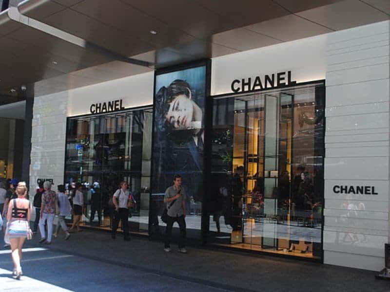 Exterior of a Chanel store in Brisbane.