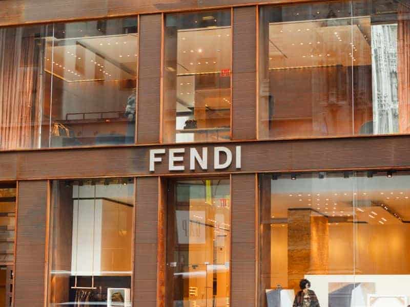 Exterior of a Fendi store.