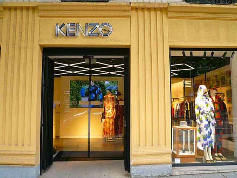 Exterior of a Kenzo store in Madrid.