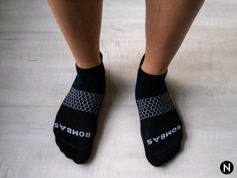 Person wearing Bombas Solids Ankle socks.