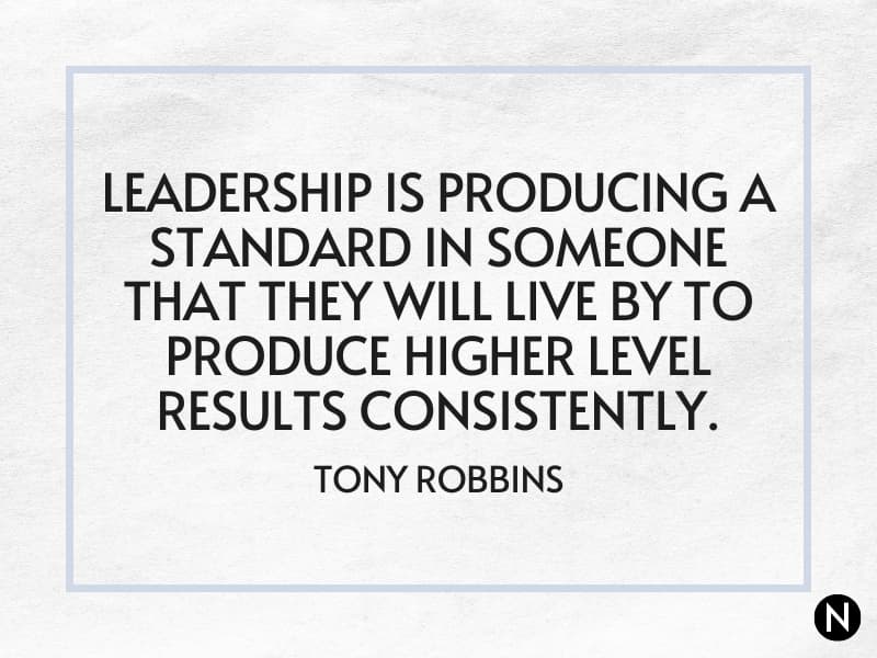 Tony Robbins quote about leadership.